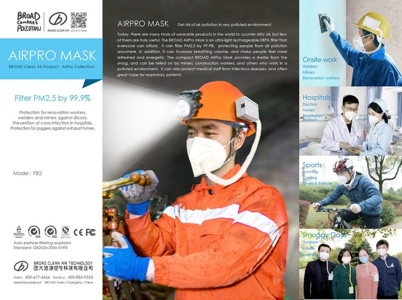 BROAD Clean Air AirPro Mask FB2 quick start guide