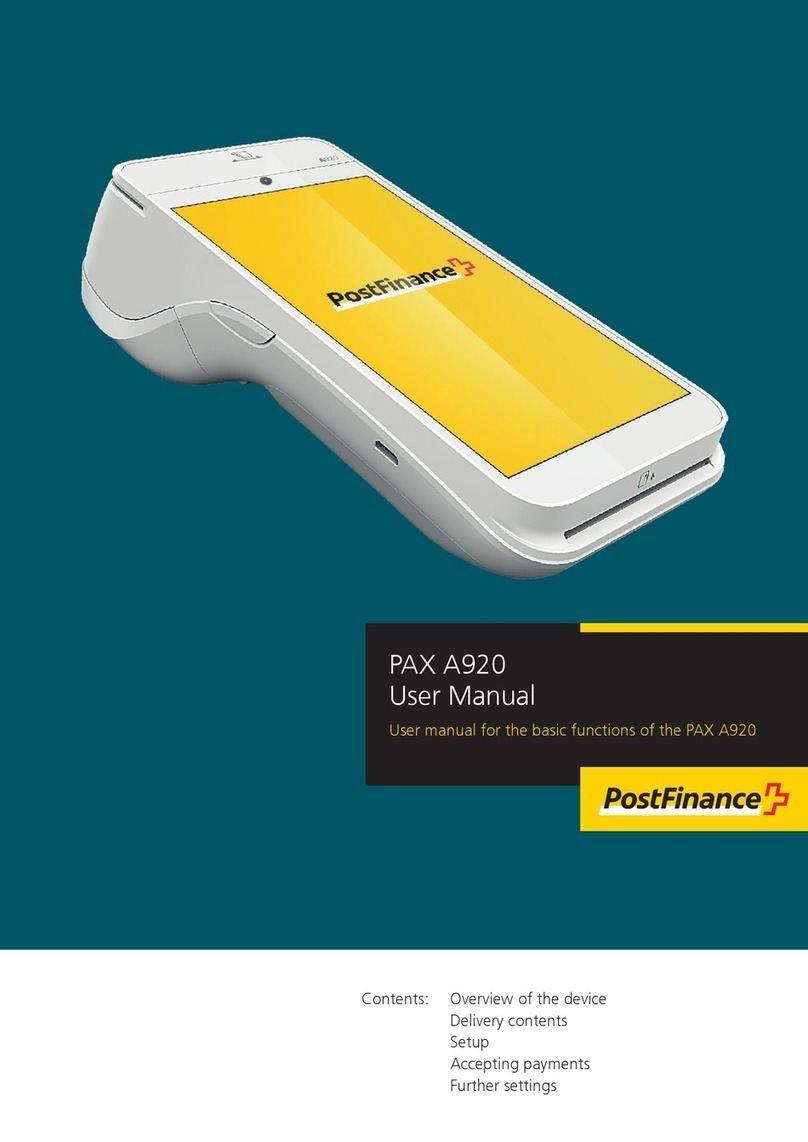 PostFinance PAX A920 User manual