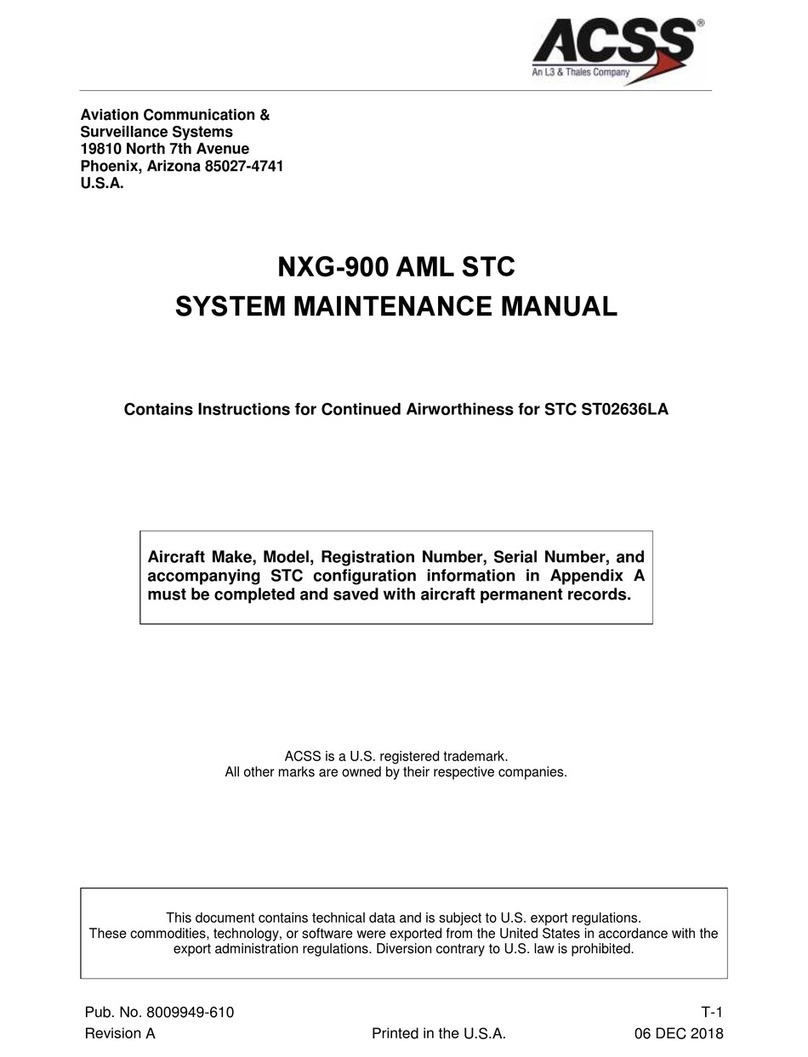 ACSS NXG-900 AML STC System maintenance manual