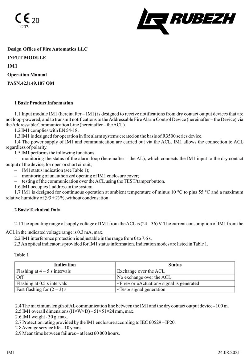 RUBEZH IM1 User manual