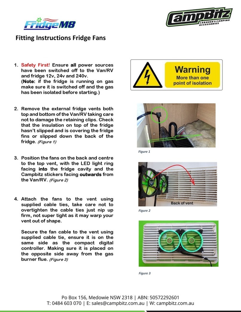 CampBitz Fridge M8 Fitting instructions CampBitz Fridge M8 Fitting instructions