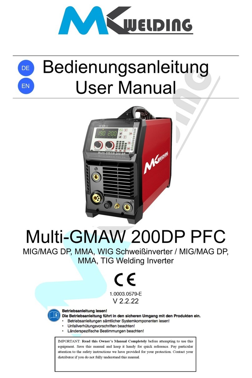 MK Welding Multi-GMAW 200 DP PFC user manual