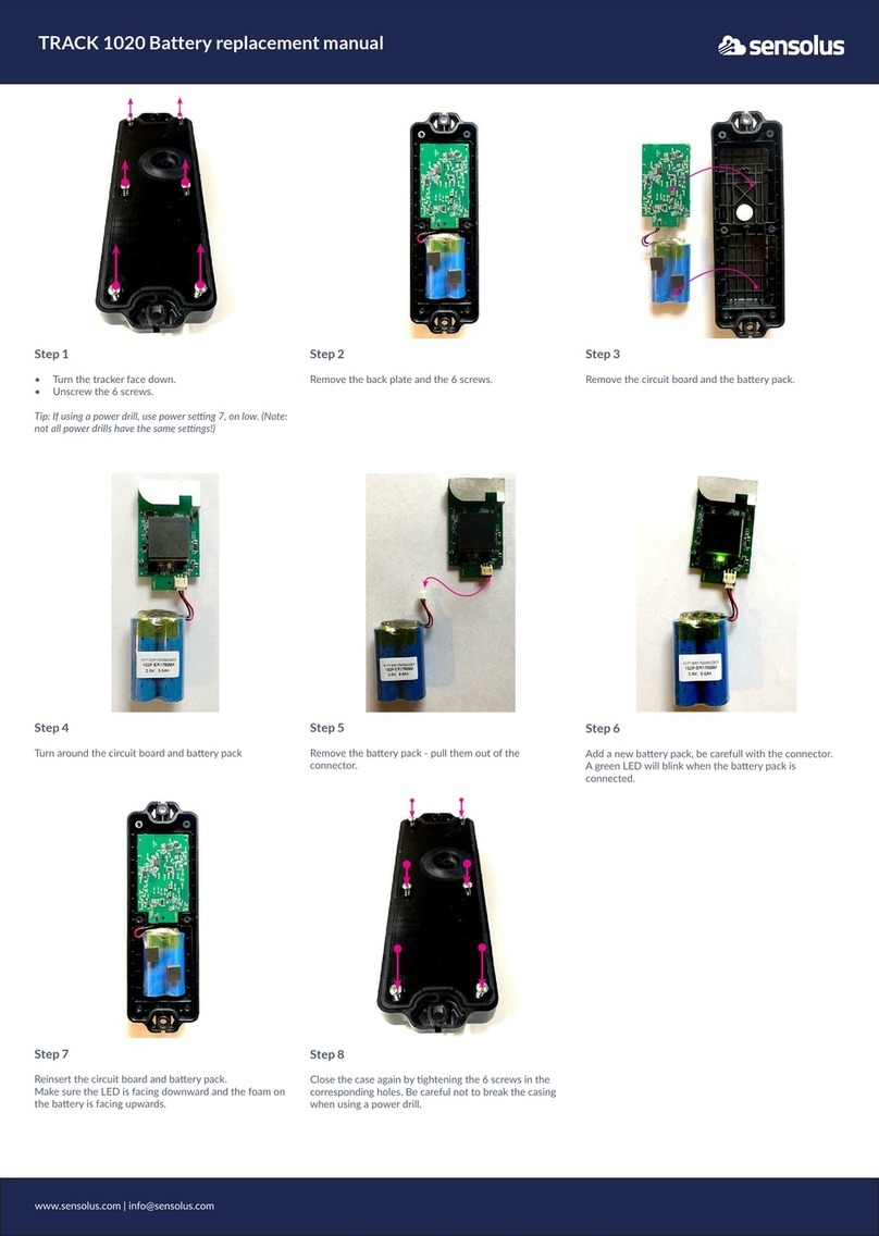 sensolus TRACK 1020 BATTERY REPLACEMENT MANUAL