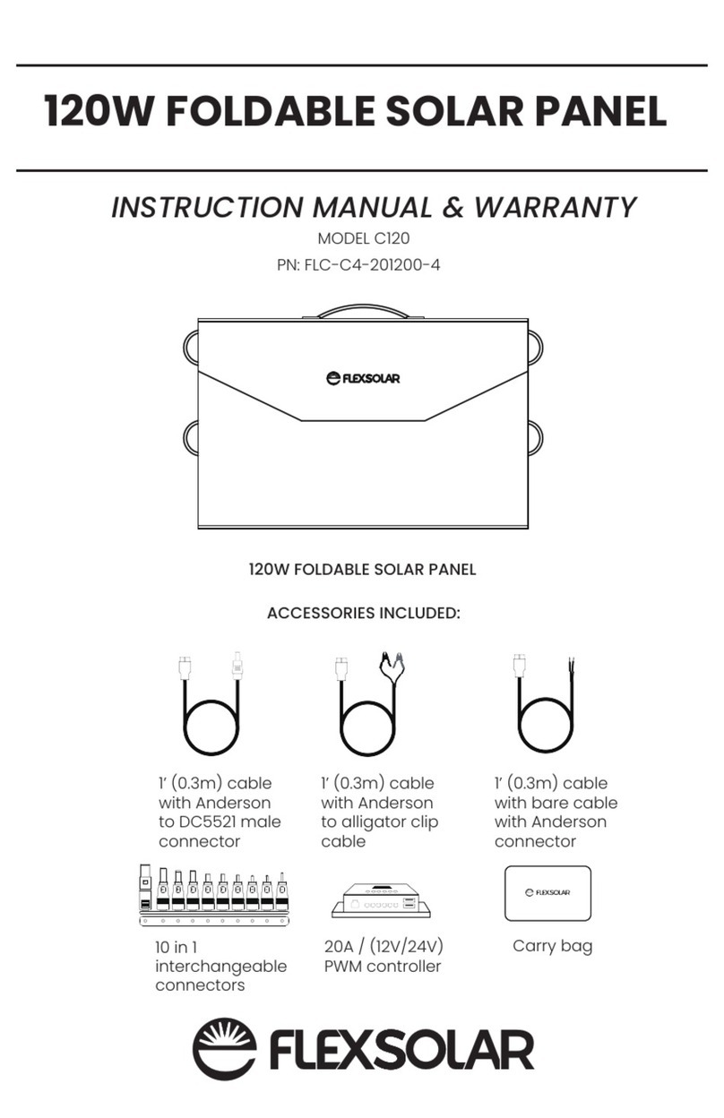Flexsolar C120 Instruction manual &  warranty information