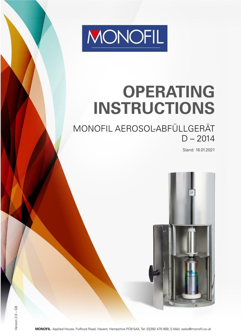 monofil Aerosol-Abfullgerat D-2014 operating instructions monofil Aerosol-Abfullgerat D-2014 operating instructions