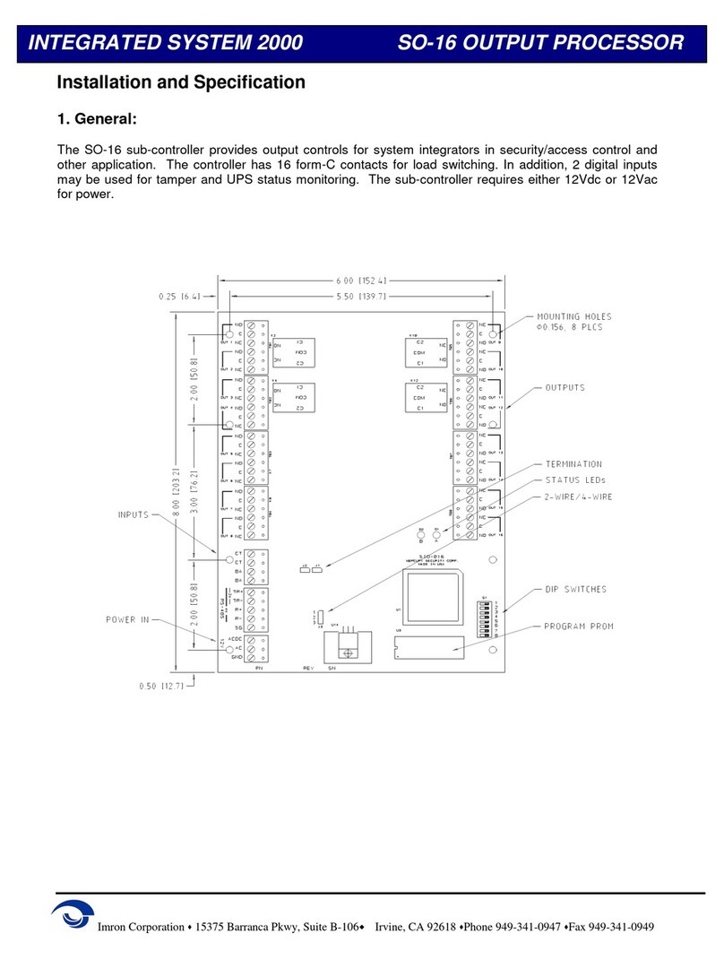 Imron Corporation S0-16 Installation and Specification