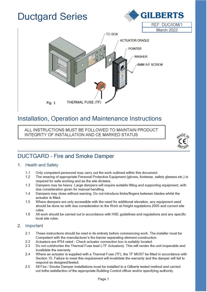 GILBERTS Ductgard Series Installation,operation and maintenance instruction GILBERTS Ductgard Series Installation,operation and maintenance instruction