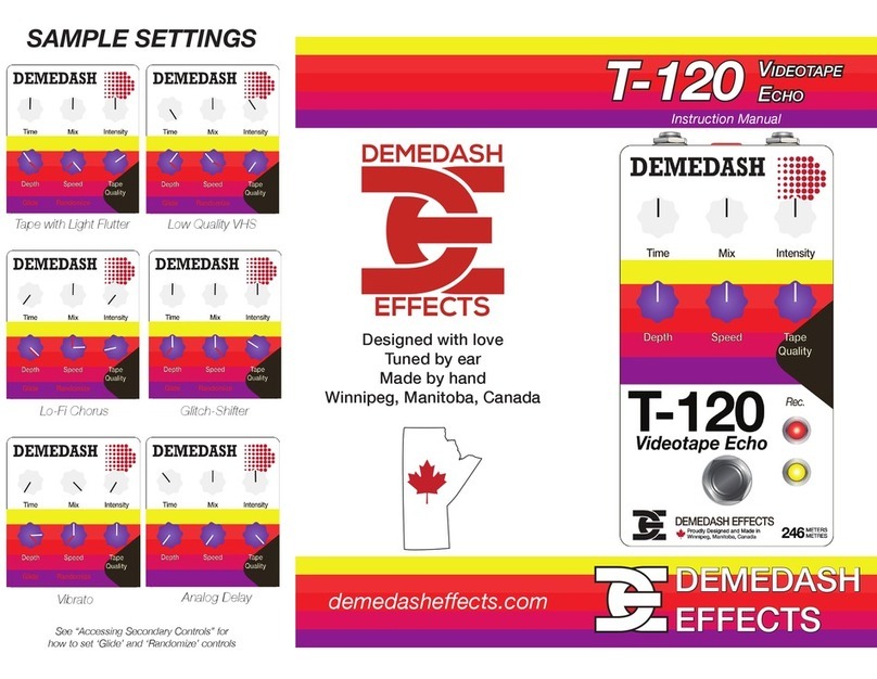 Demedash Effects T-120 instruction manual