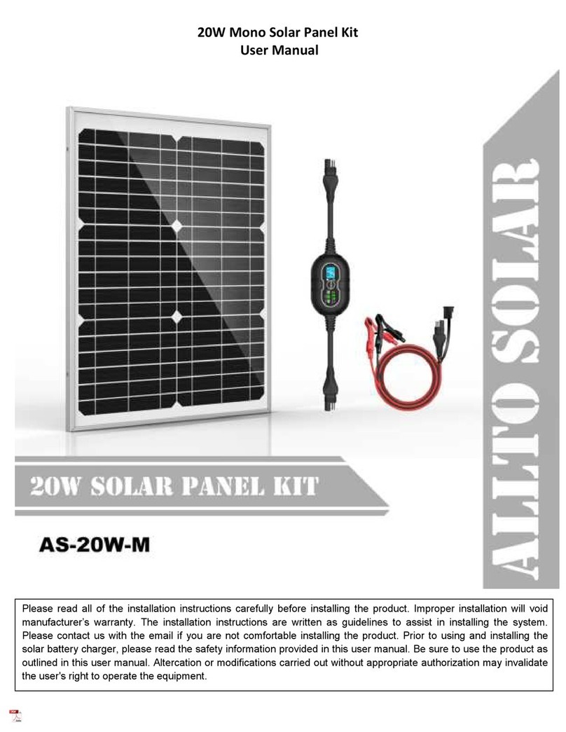 ALLTO SOLAR AS-20W-M user manual ALLTO SOLAR AS-20W-M user manual