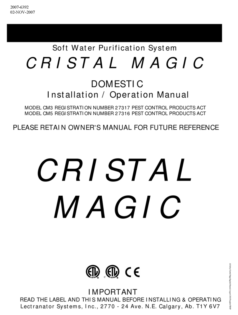 Lectranator Systems CRISTAL MAGIC CM3-1 Installation & operation manual