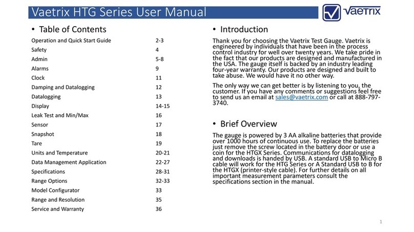 vaetrix HTG Series user manual