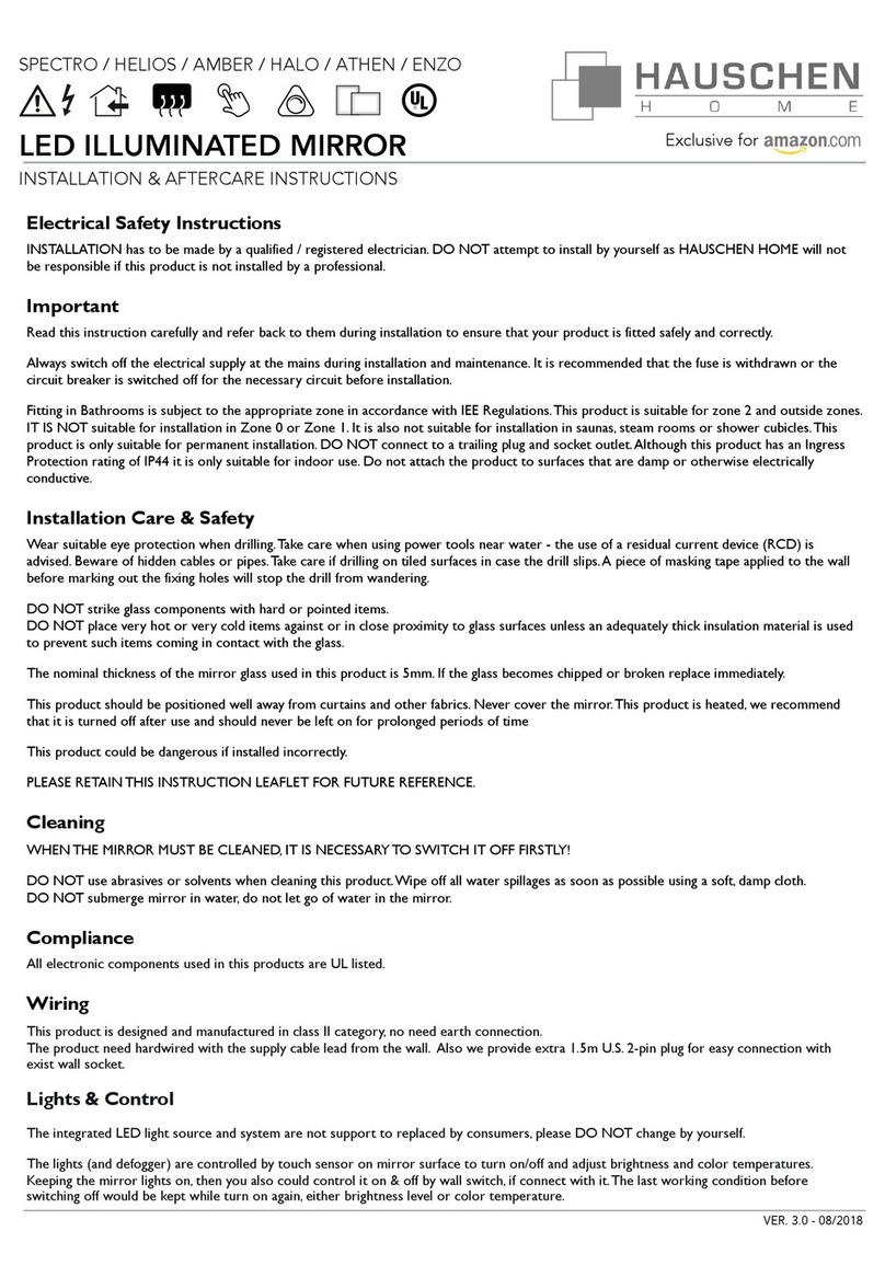 Hauschen Home SPECTRO 32 Installation & Aftercare Instructions