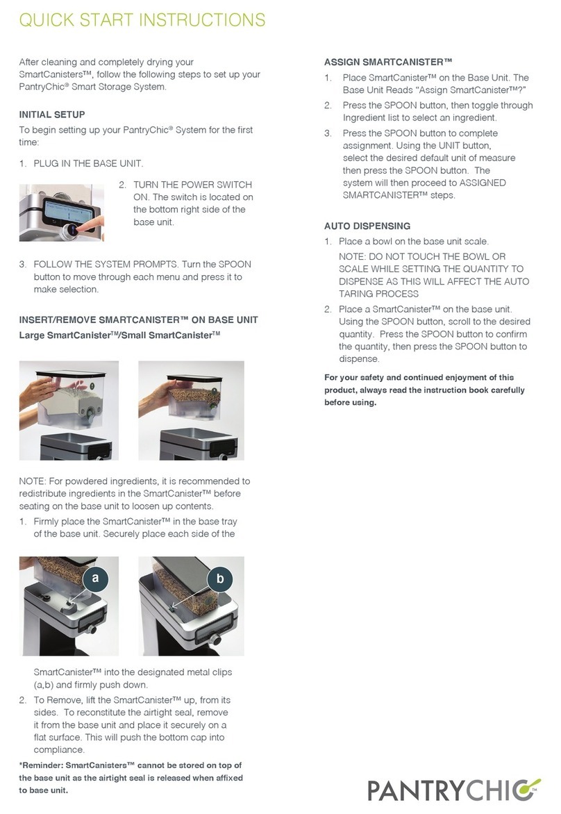 PANTRYCHIC Smart Storage System quick start guide