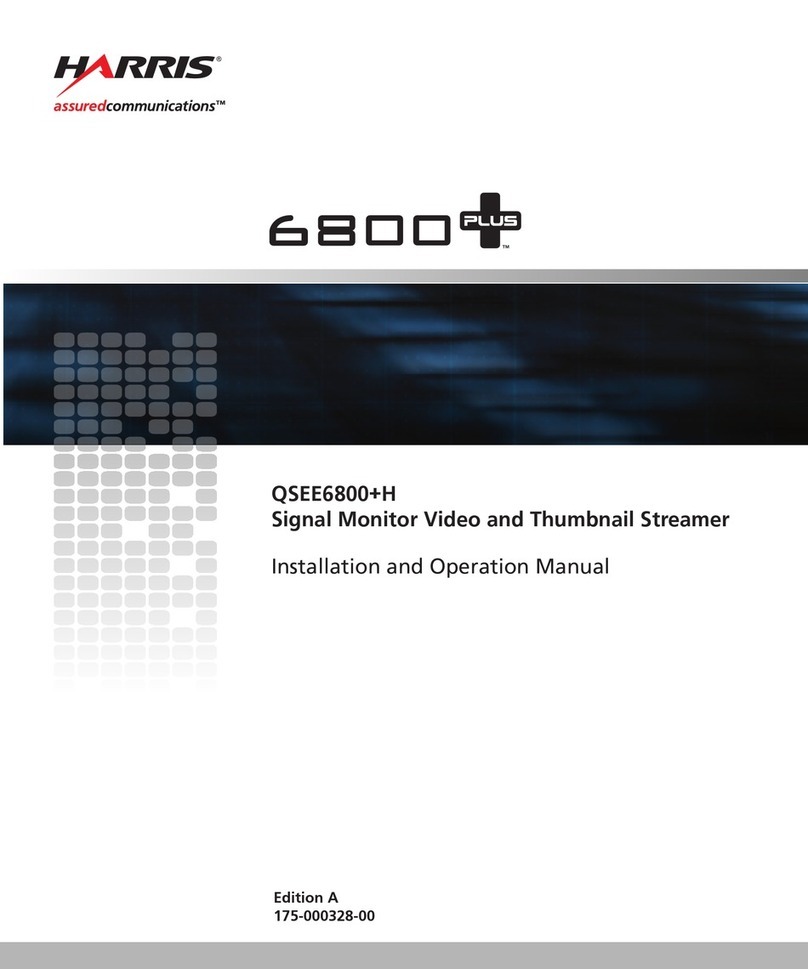 Harris QSEE6800 Plus H Installation and operation manual
