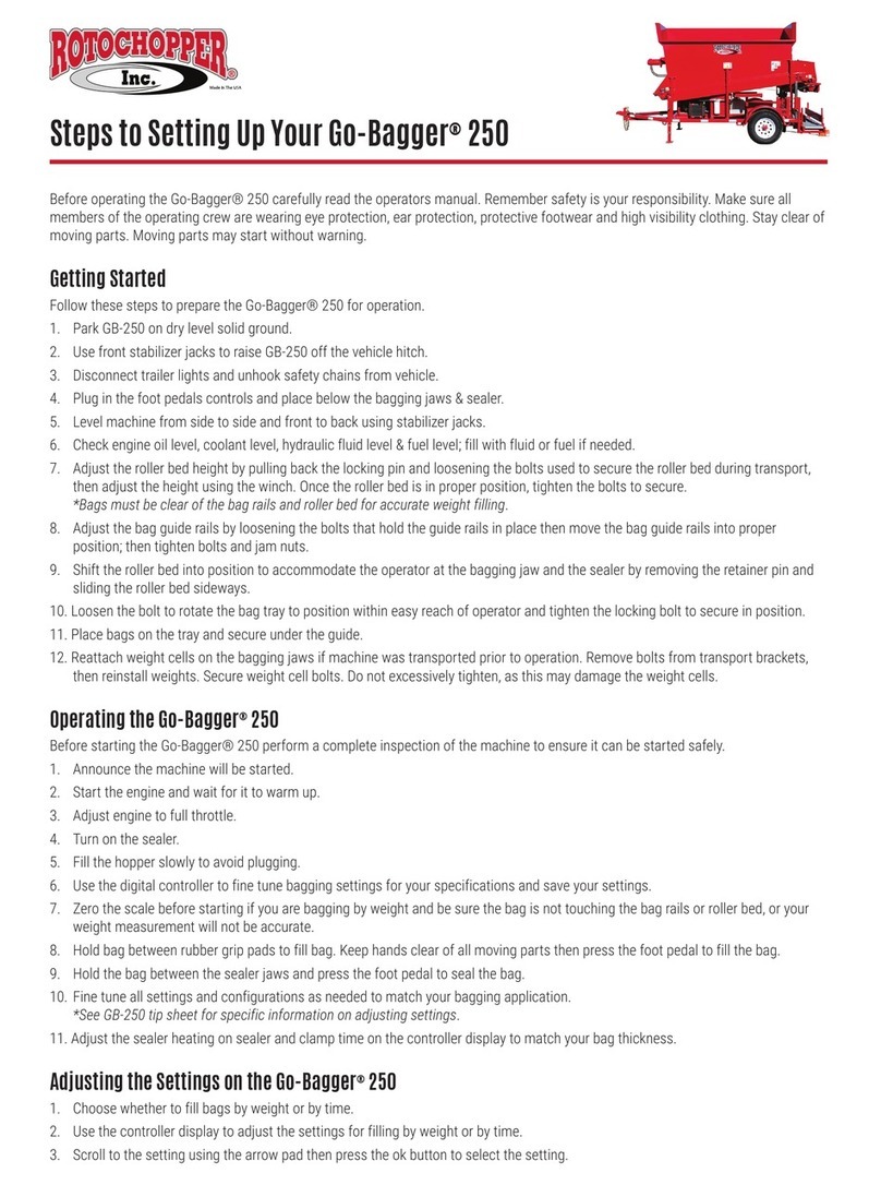 Rotochopper Go-Bagger 250 quick start guide