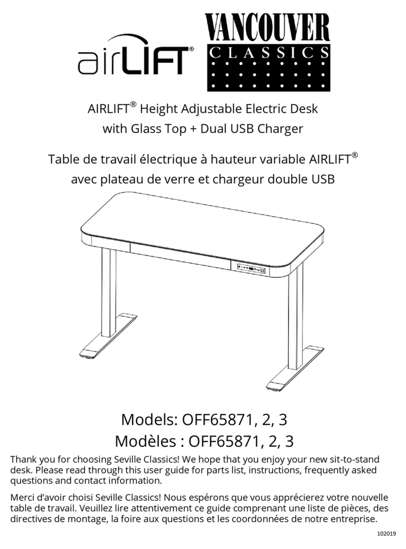 VANCOUVER CLASSICS AIRLIFT OFF65871 Assembly instruction