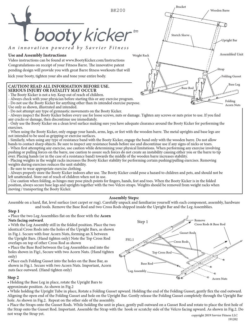Savvier Fitness Booty Kicker BK200 Use and Assembly Instructions