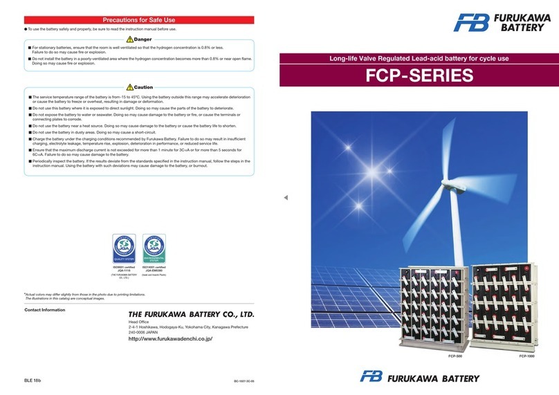 Furukawa Battery FCP-SERIES Precautions for safe use