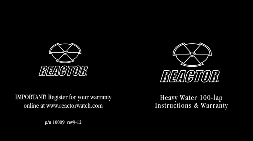 Reactor Heavy Water 100-lap Instructions & warranty Reactor Heavy Water 100-lap Instructions & warranty