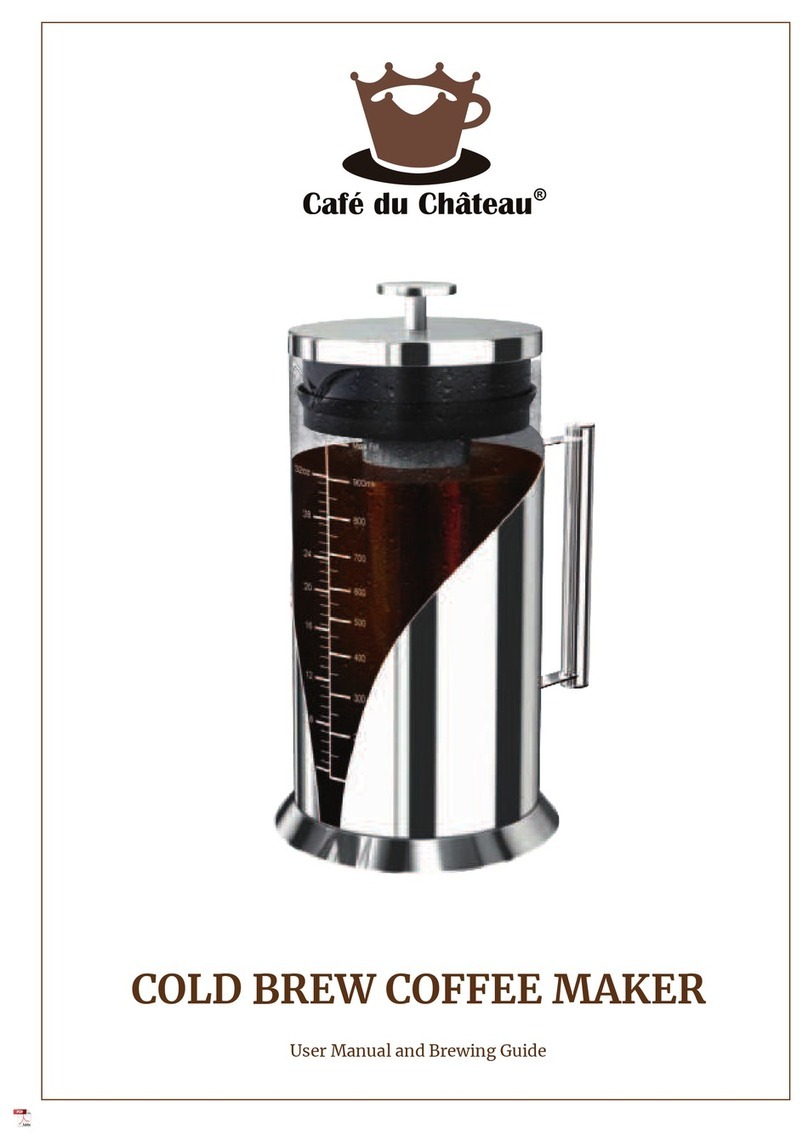 Café du Chateau COLD BREW COFFEE MAKER User Manual and Brewing Guide