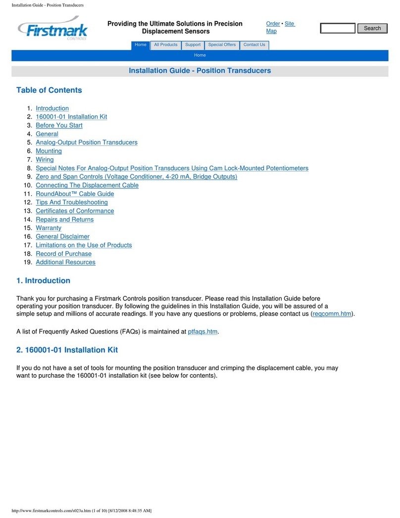 Firstmark Controls 160001-01 installation guide