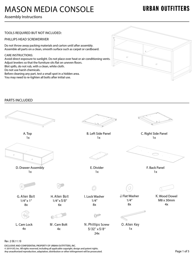 URBAN OUTFITTERS MASON 51704369 Assembly instructions