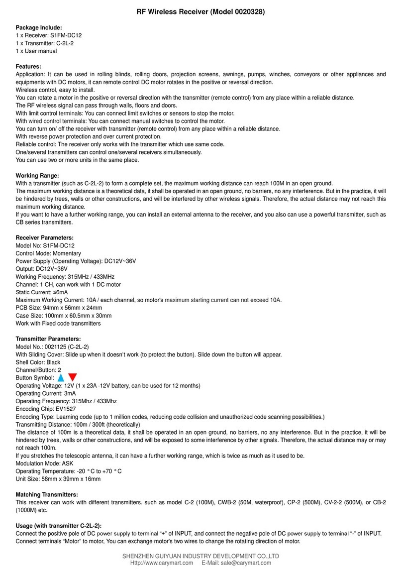 SHENZHEN GUIYUAN INDUSTRY DEVELOPMENT 0020328 User manual