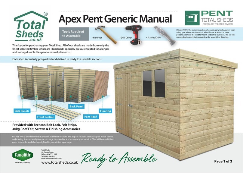 total sheds Apex Pent Generic manual