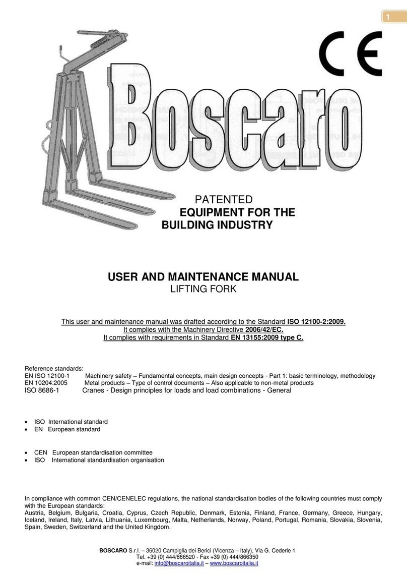 BOSCARO MB User and maintenance manual