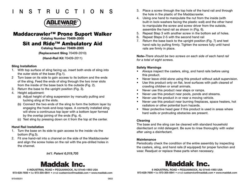 Maddak ABLEWARE Maddacrawler 70409-2000 instructions