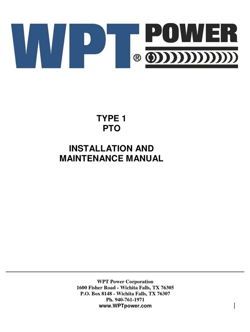 WPT POWER PTO Installation and maintenance manual
