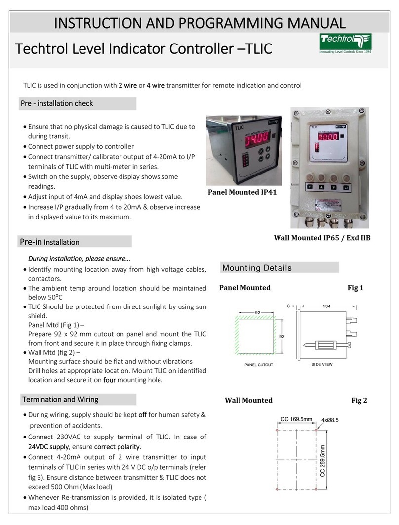 Techtrol TLIC Instruction and programming manual