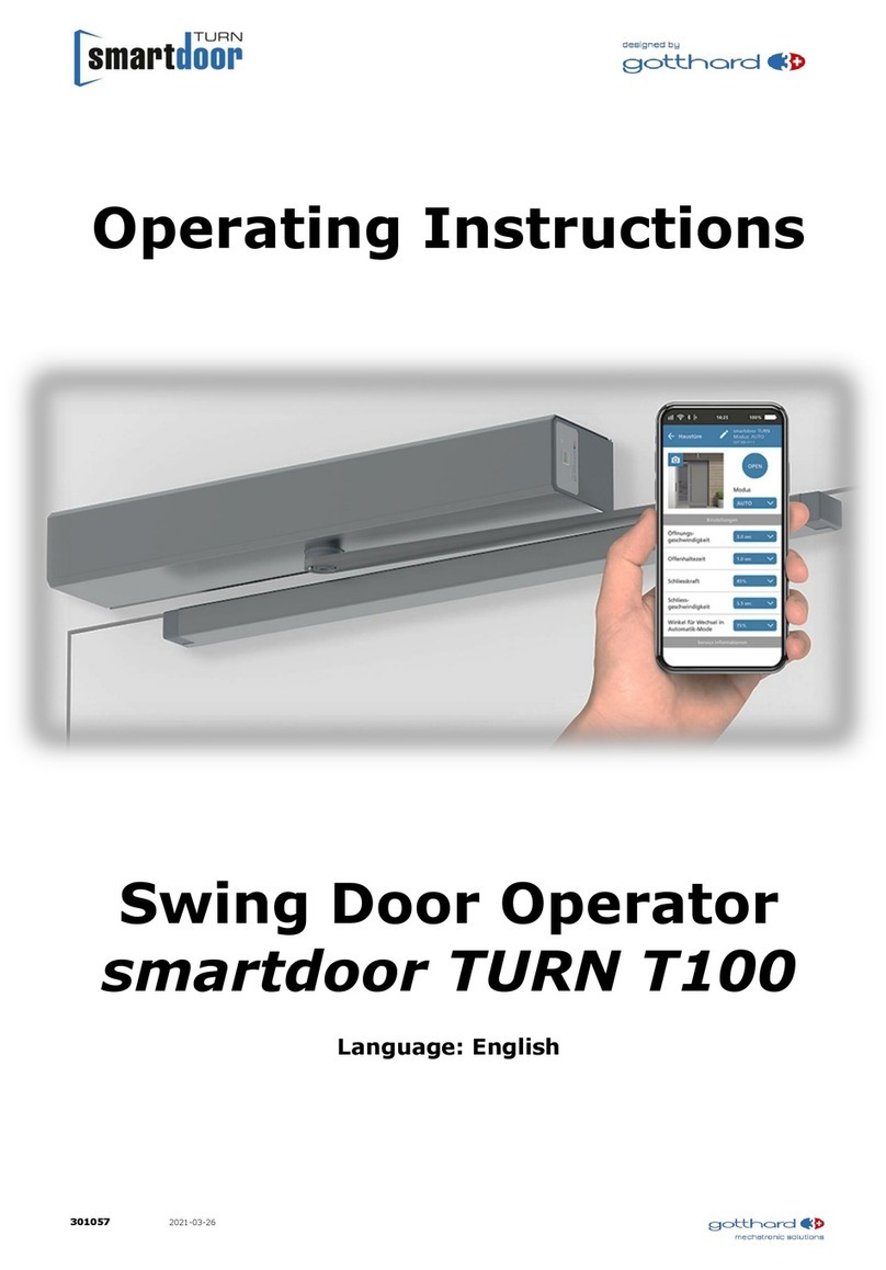 Smartdoor TURN T100 operating instructions