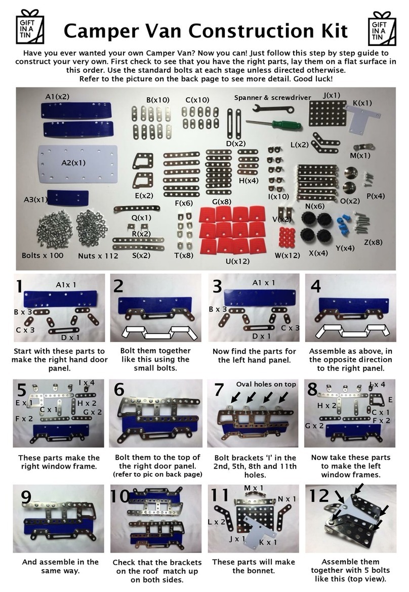 Gift in a Tin Camper Van Construction Kit instructions