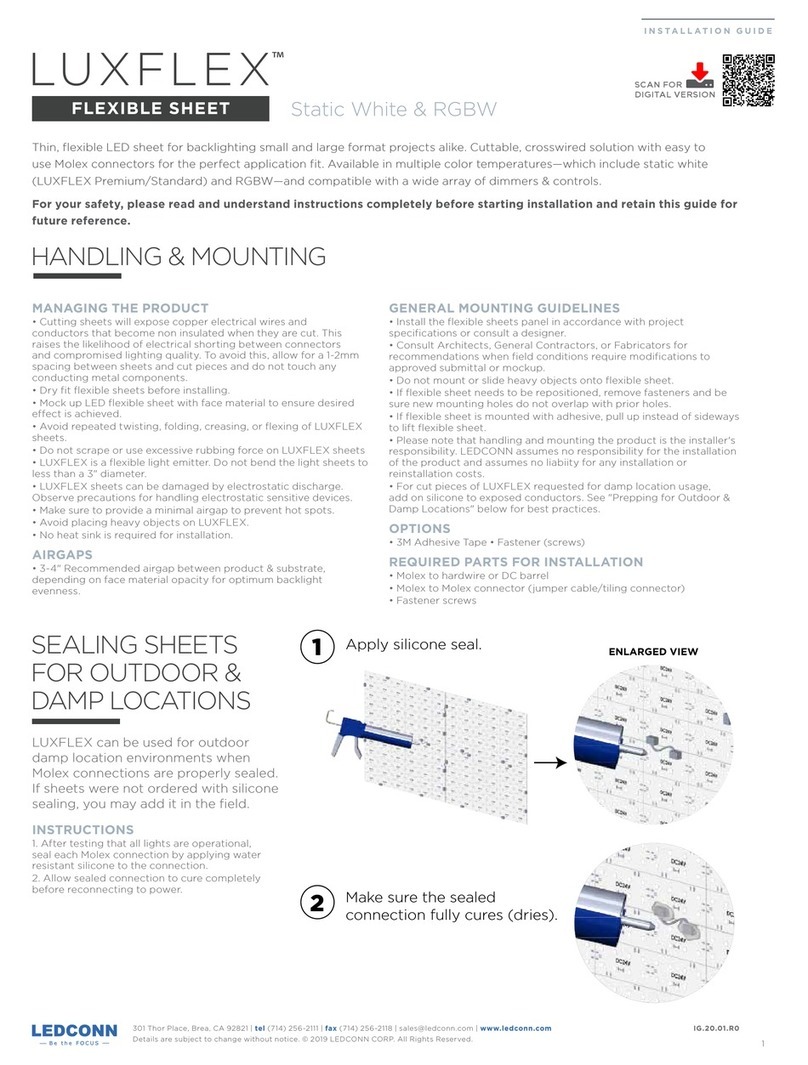 LEDCONN LUXFLEX Premium installation guide