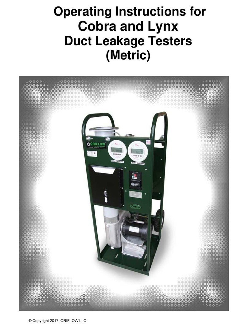 Oriflow Cobra operating instructions