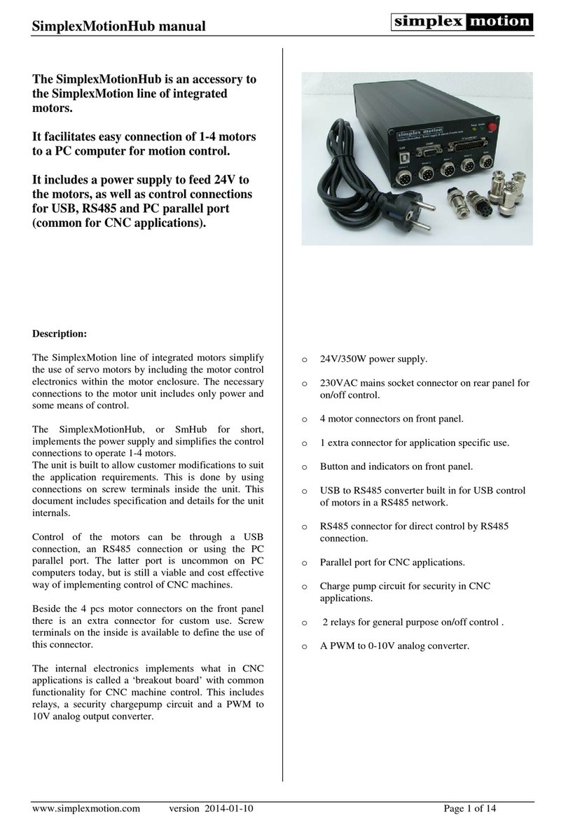 Simplex Motion SimplexMotionHub manual