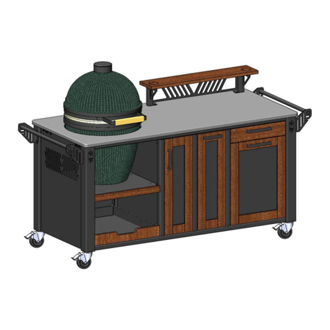 Integrity Fabricators Kamado Grill Table for Large Big Green Egg or Kamado... owner's manual