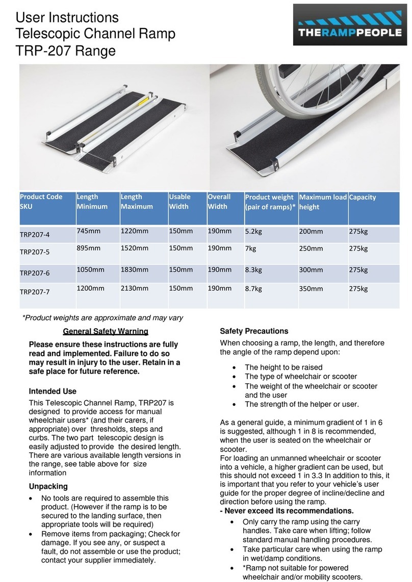 The ramp people TRP-207 Series User instructions The ramp people TRP-207 Series User instructions