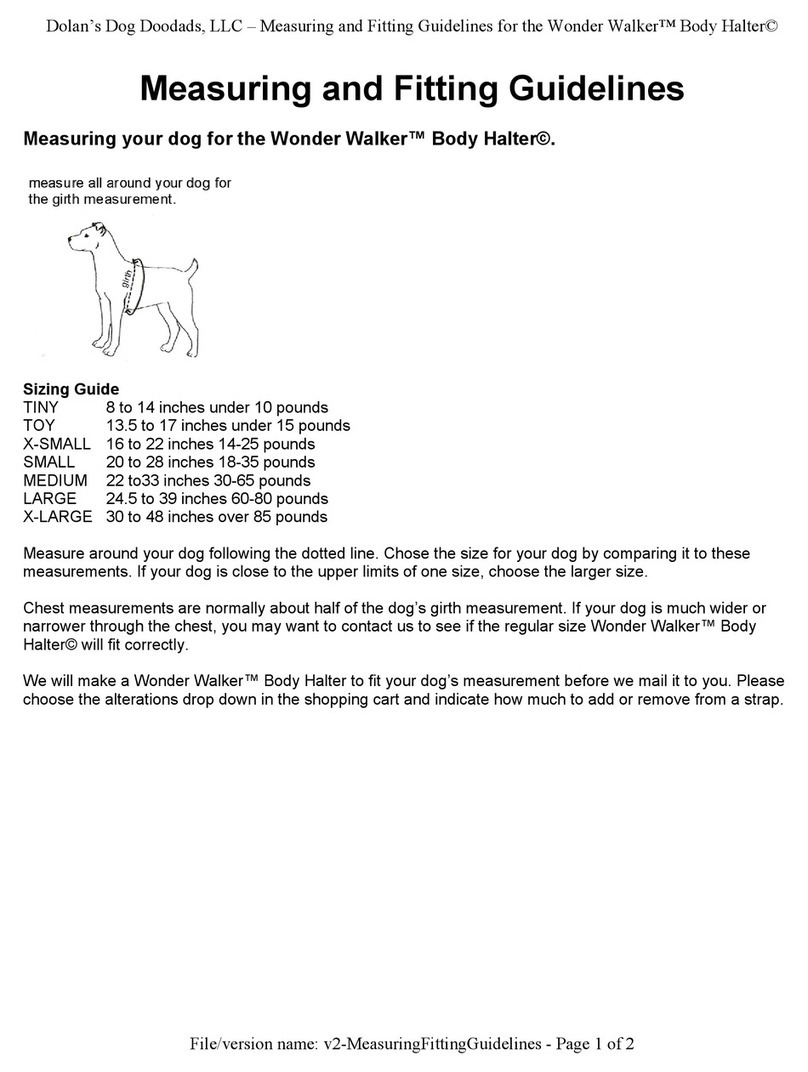 Dolan's Dog Doodads Wonder Walker Body Halter Measuring and Fitting Guidelines Dolan's Dog Doodads Wonder Walker Body Halter Measuring and Fitting Guidelines
