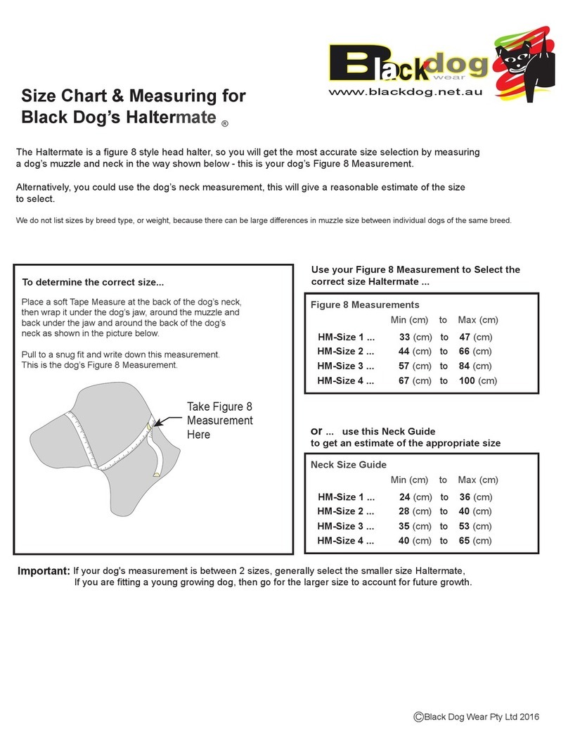Black Dog Wear Haltermate Size Chart & Measuring
