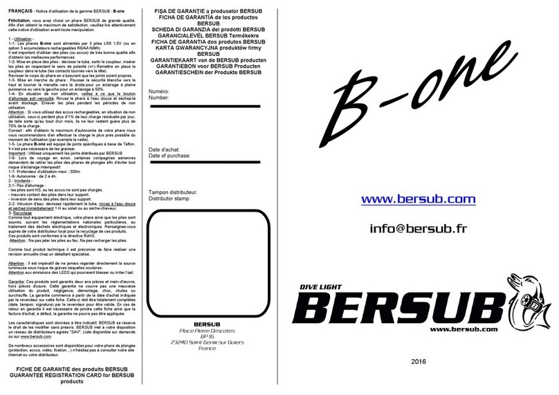 BERSUB B-one manual