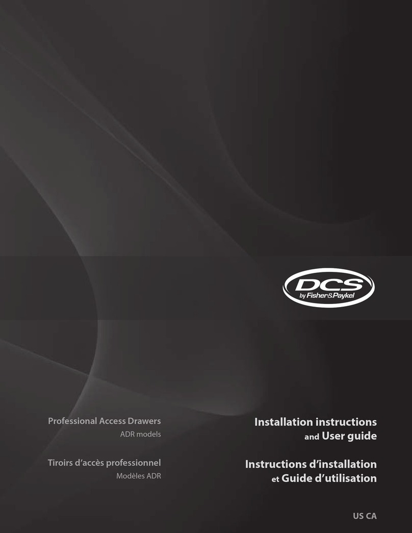 Fisher & Paykel DCS ADR2-36 Installation instructions and user guide