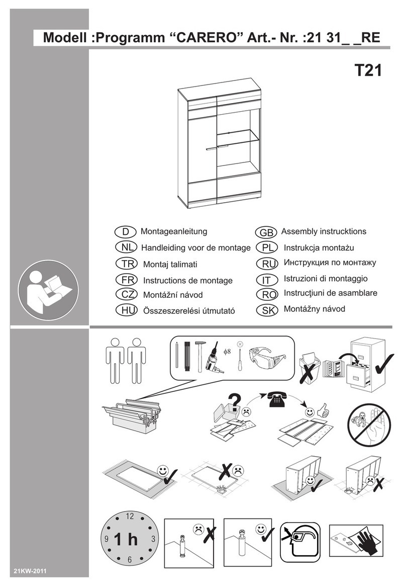 Wohn Schick Carero 21 32 RE Series Assembly instructions