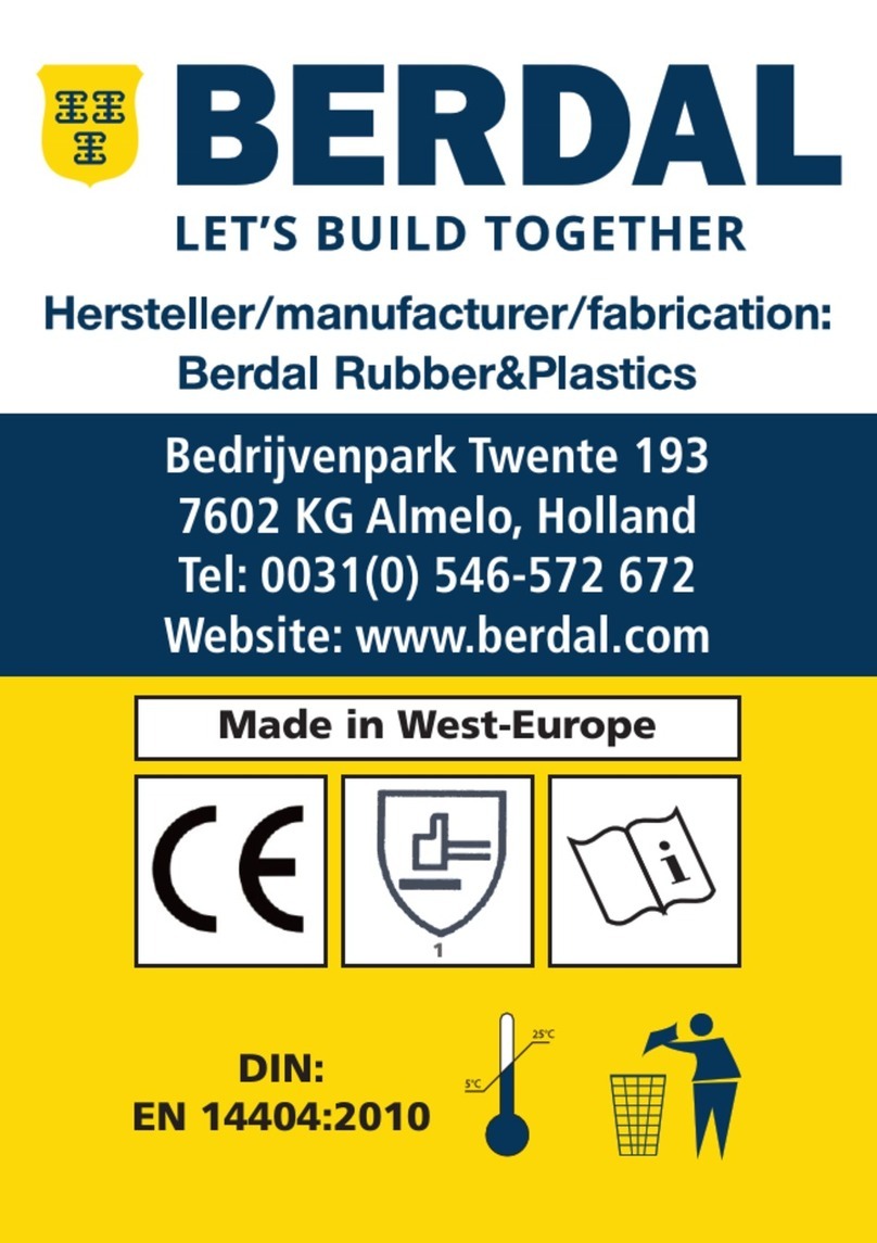 Berdal Gripline RBP10400-0011 User manual