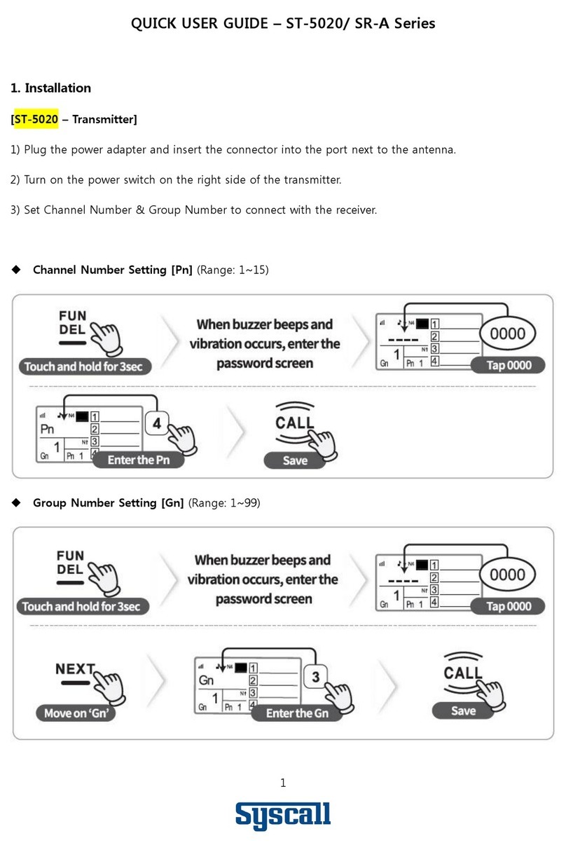Syscall ST-5020 Series Quick user guide