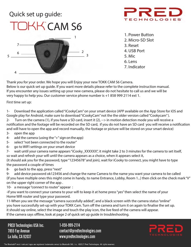 PRED Technologies TOKK CAM S6 User manual