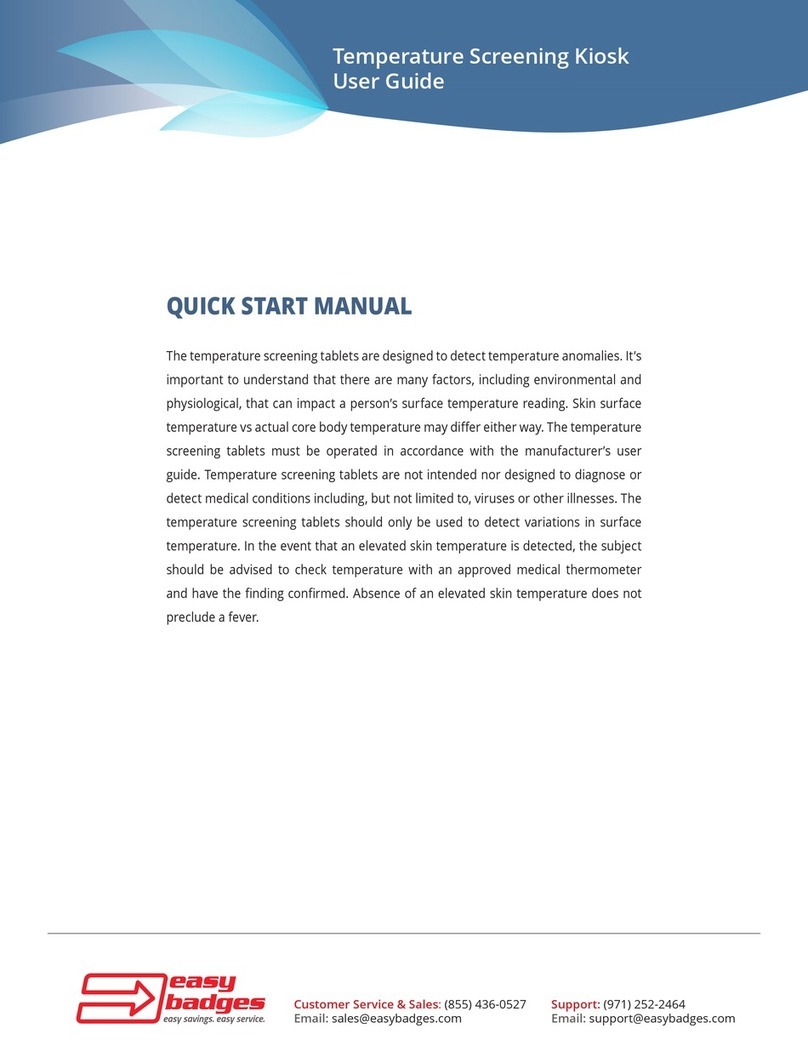 easy badges Temperature Screening Kiosk user guide