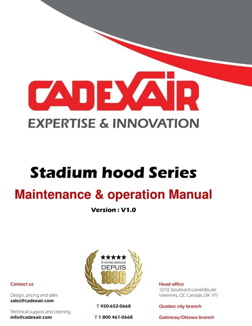 CADEXAIR Stadium Series Maintenance & Operation Manual CADEXAIR Stadium Series Maintenance & Operation Manual
