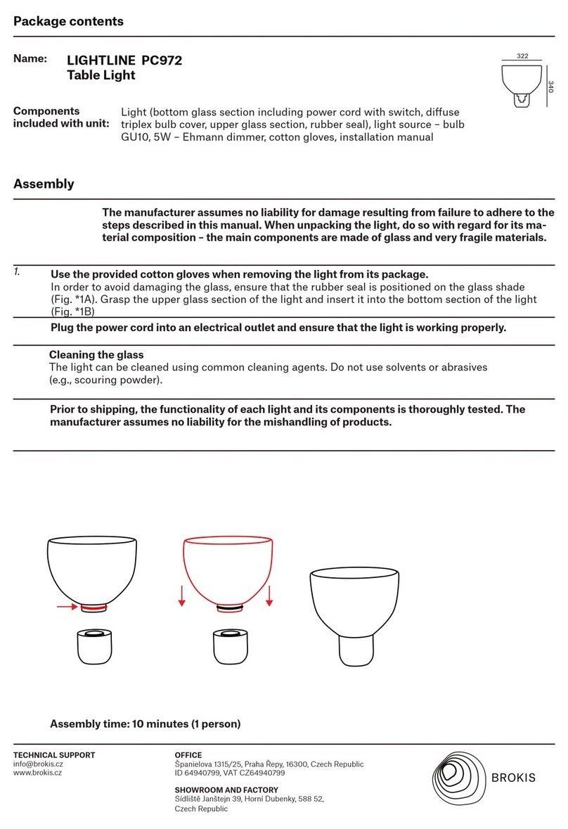BROKIS LIGHTLINE PC972 quick start guide